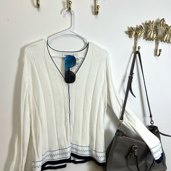 Golf LIZ SPORT COTTON button down cardigan M - Picture 2 of 6